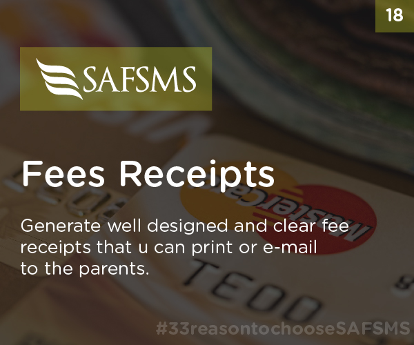 SAFSMS generates Receipts