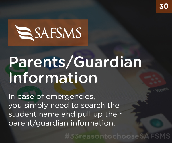 All Of Parent/Guardian Information Made Available On SAFSMS